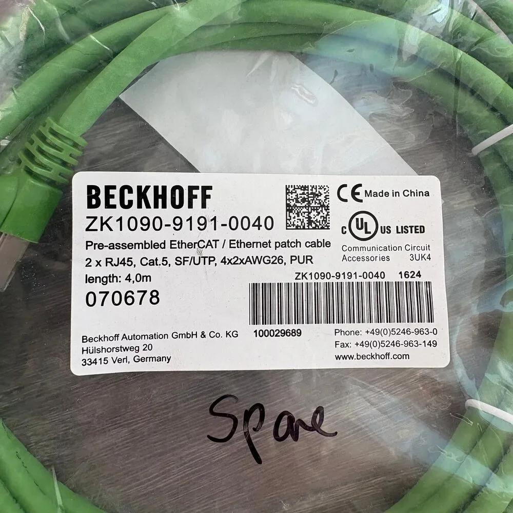 BECKHOFF ZK1090-9191-0040 Pre-Assembled Ethernet patch cable 4,0 m